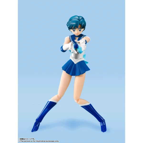 TAMASHII NATIONS Sailor Mercury Animation Color Ver Pretty Guardian Sailor Moon Figure 5 TAMASHII NATIONS Sailor Mercury Animation Color Ver Pretty Guardian Sailor Moon Figure - Image 3