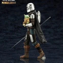 KOTOBUKIYA Mandalorian & Grogu With Beskar Staff The Mandalorian ARTFX+ Figure -Toy Model Cosplay Store 4934054039555 figure mandalorian and grogu with beskar staff the mandalorian artfx altb