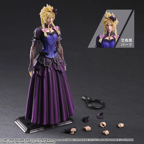 SQUARE ENIX Cloud Strife Dress Ver Final Fantasy VII Remake Play Arts Kai Action Figure 3 SQUARE ENIX Cloud Strife Dress Ver Final Fantasy VII Remake Play Arts Kai Action Figure