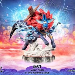 FIRST 4 FIGURES Oki Wolf Form Ver Okami Figure -Toy Model Cosplay Store 761568008319 figure oki wolf form ver okami altb